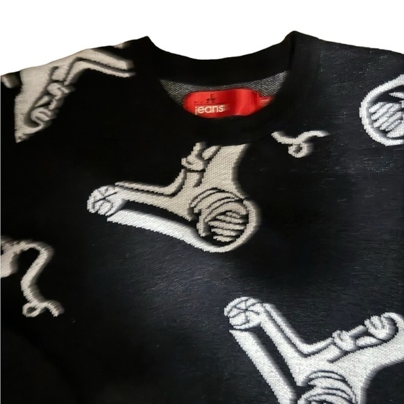 Black and Withe women cotton bland sweather size M-L - Picture 3 of 4